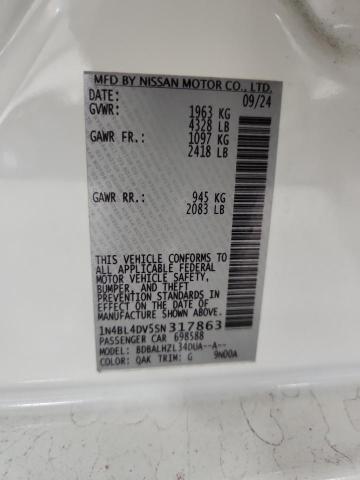 2025 NISSAN ALTIMA SV - 1N4BL4DV5SN317863