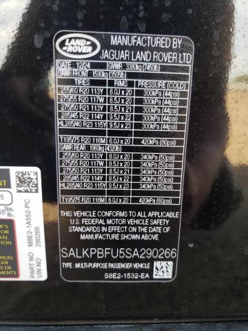 2025 LAND ROVER RANGE ROVER SE SALKPBFU5SA290266