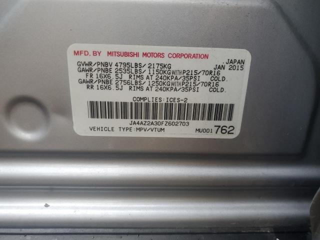 2015 MITSUBISHI OUTLANDER - JA4AZ2A30FZ602703