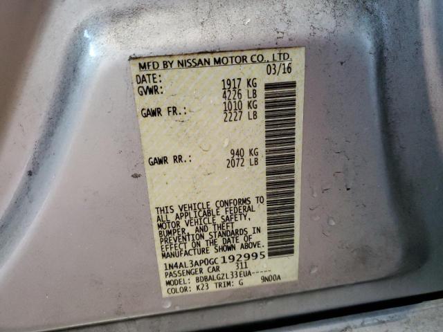 2016 NISSAN ALTIMA 2.5 #3294262883