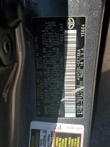 2014 TOYOTA CAMRY L - 4T1BF1FK1EU419671