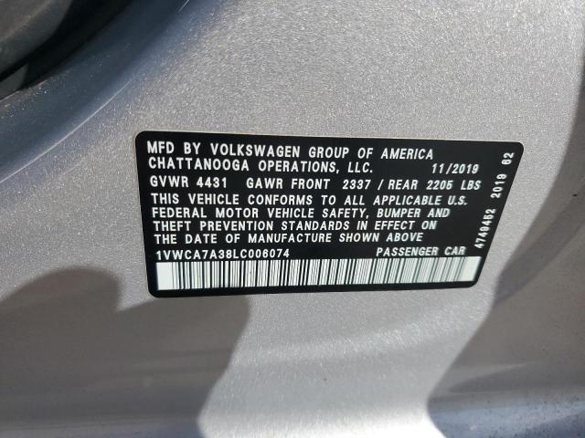 2020 VOLKSWAGEN PASSAT SEL - 1VWCA7A38LC006074