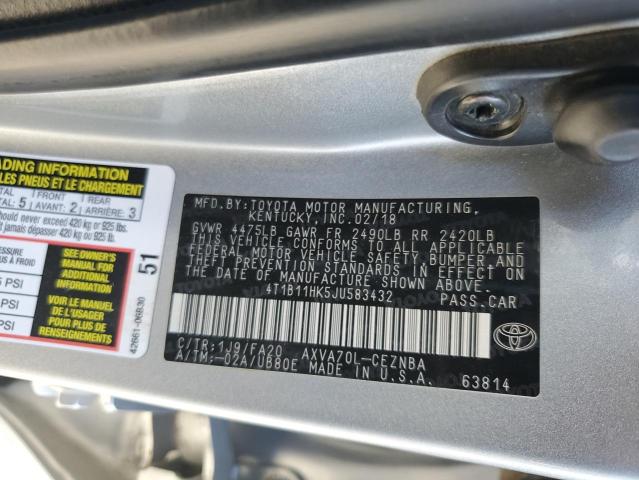 2018 TOYOTA CAMRY L 4T1B11HK5JU583432