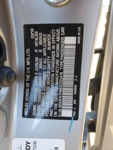 2018 HONDA CIVIC SPOR #3302744004