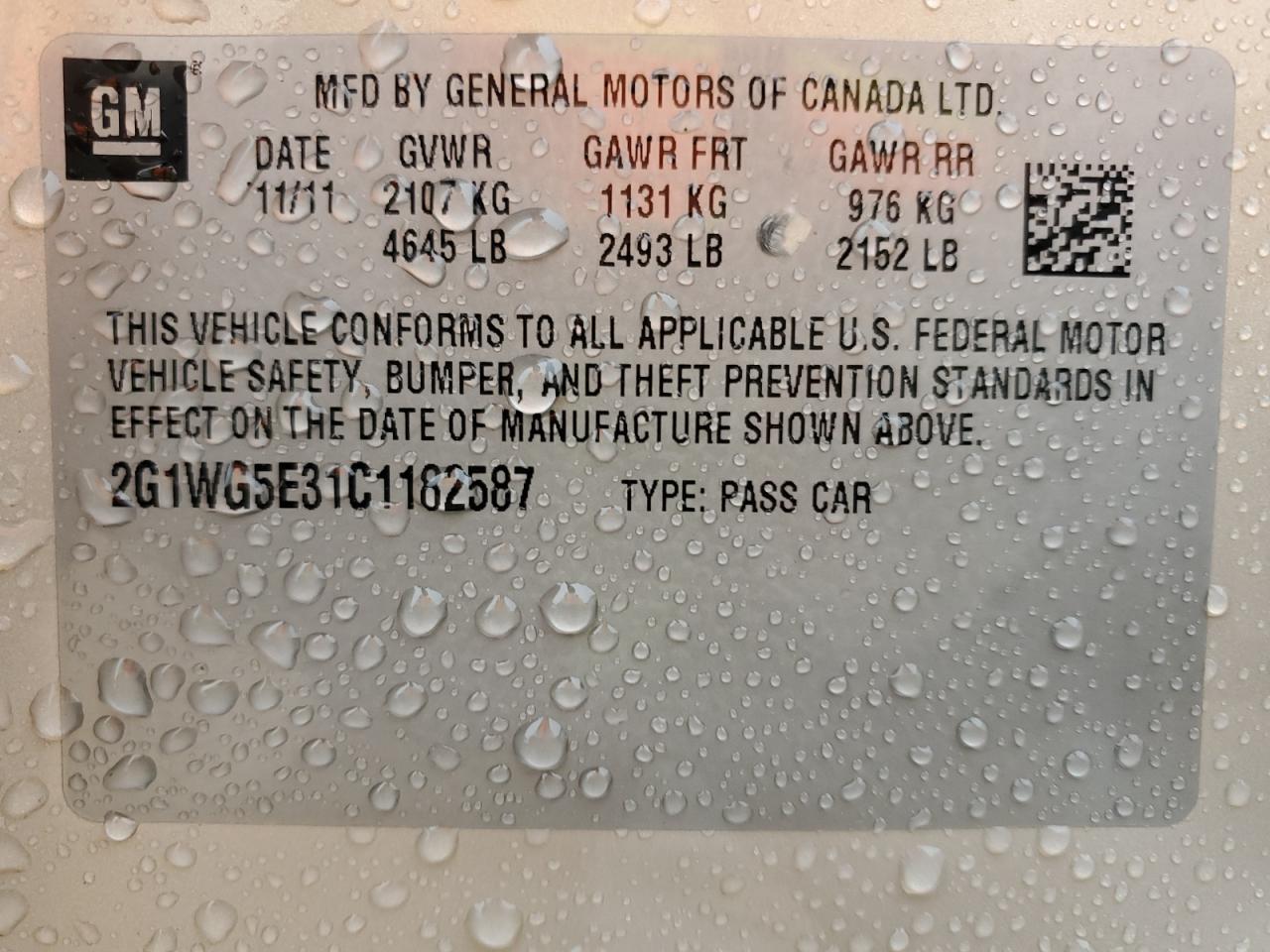 Lot #3304511438 2012 CHEVROLET IMPALA LT