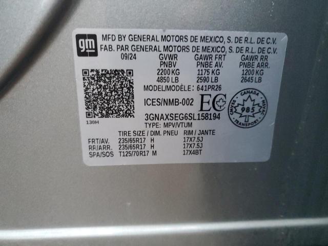 2025 CHEVROLET EQUINOX AC 3GNAXSEG6SL158194