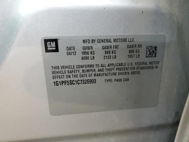 2012 CHEVROLET CRUZE LT - 1G1PF5SC1C7326993