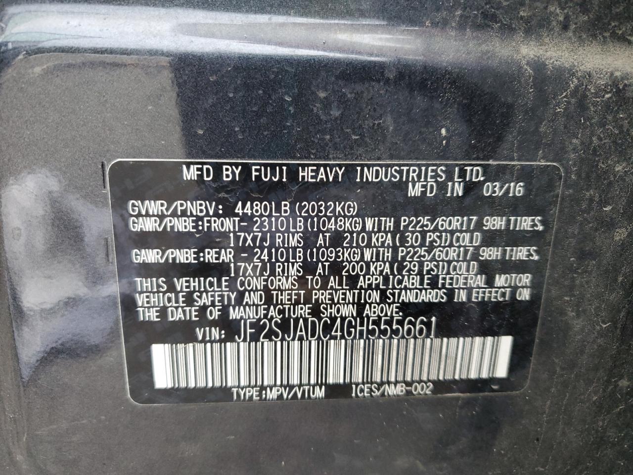 SUBARU FORESTER 2.5I PREMIUM