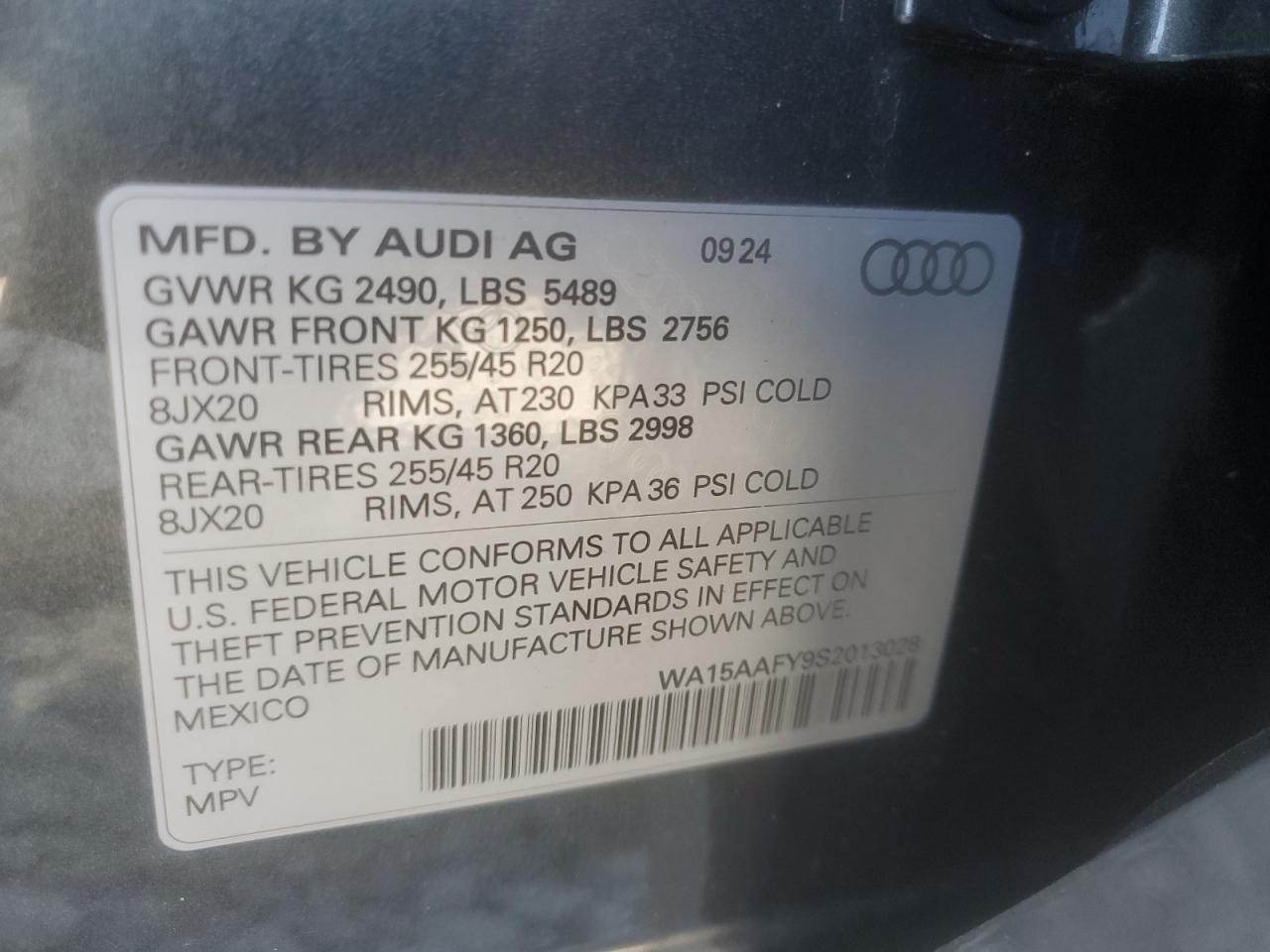 AUDI Q5 SPORTBACK PRM PLS 45