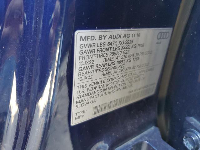 2019 AUDI Q8 PRESTIG WA1FVAF16KD018428