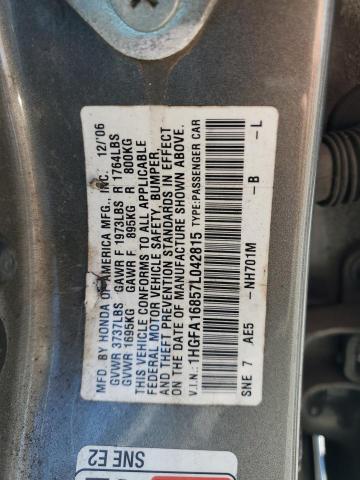 2007 HONDA CIVIC EX #3305977809