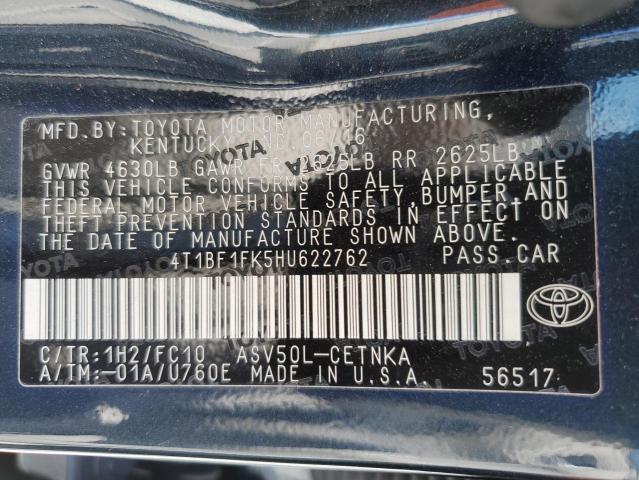 2017 TOYOTA CAMRY LE 4T1BF1FK5HU622762