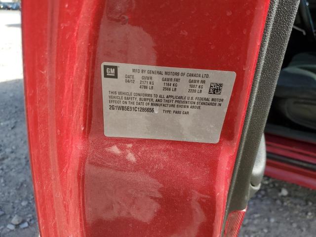 2012 CHEVROLET IMPALA LT - 2G1WB5E31C1286656