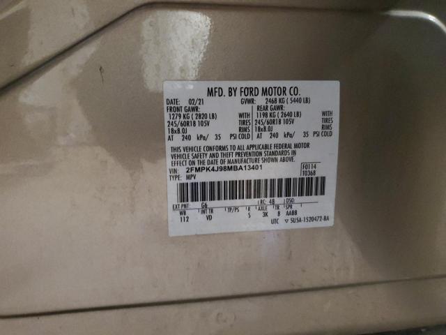 2021 FORD EDGE SEL - 2FMPK4J98MBA13401