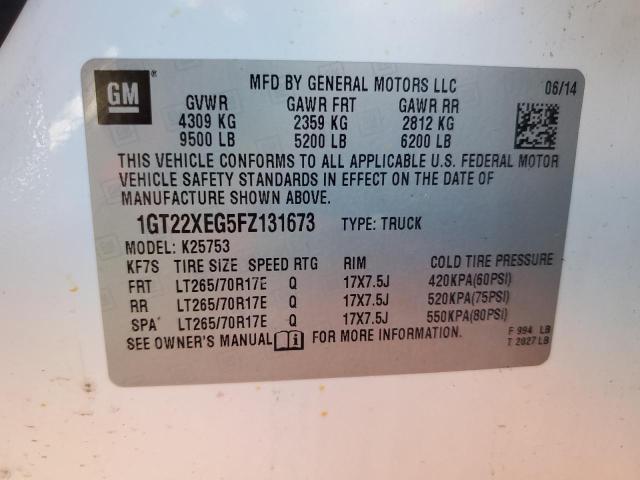 2015 GMC SIERRA K25 1GT22XEG5FZ131673