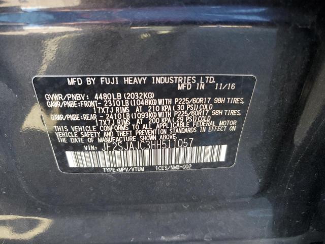 2017 SUBARU FORESTER 2 - JF2SJAJC3HH511057