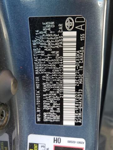 2014 TOYOTA COROLLA L - 2T1BURHE0EC126440