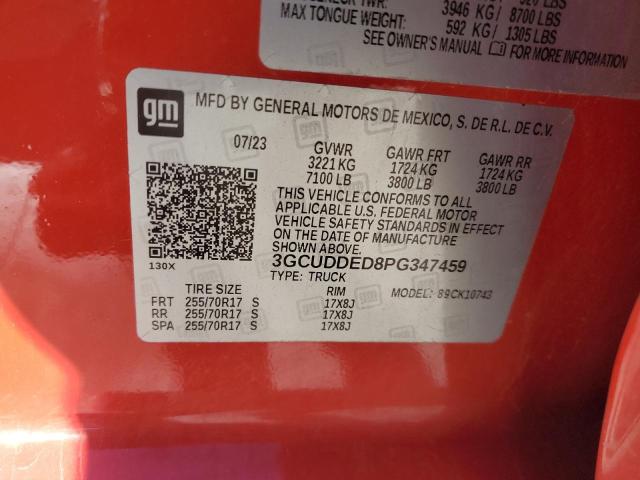 2023 CHEVROLET SILVERADO 3GCUDDED8PG347459
