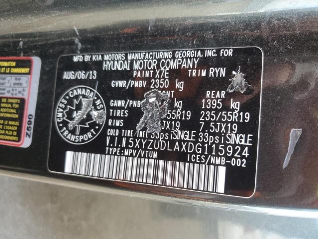 2013 HYUNDAI SANTA FE S - 5XYZUDLAXDG115924