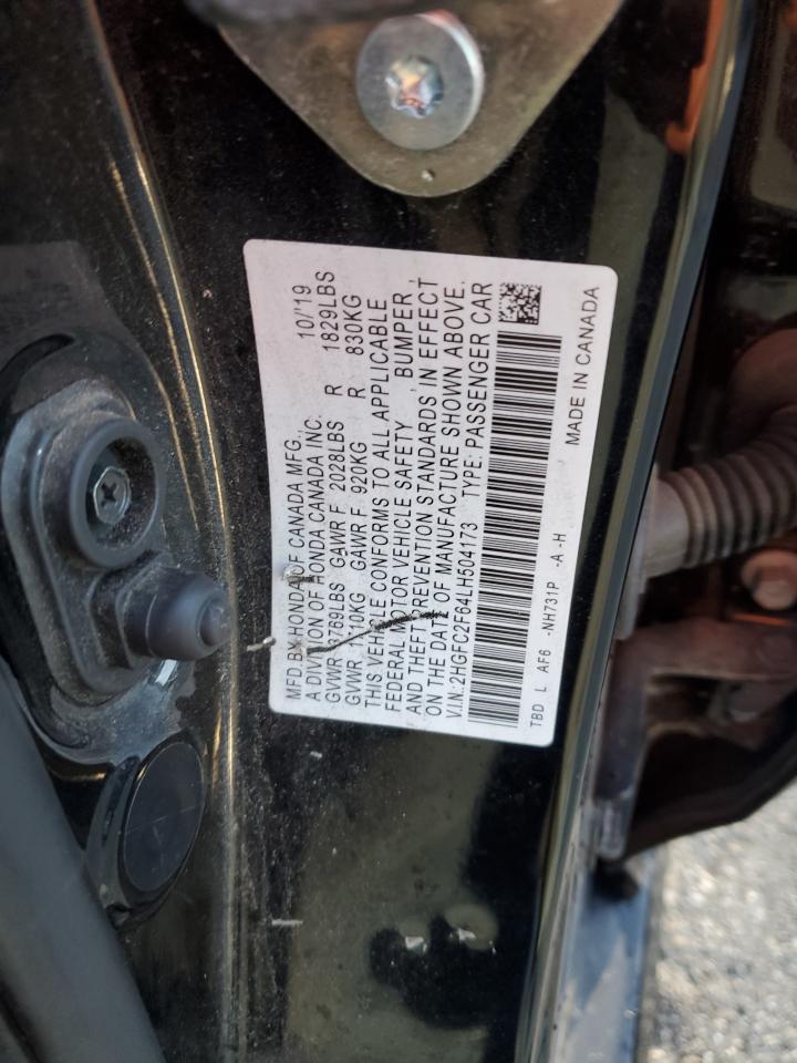 Lot #3302736036 2020 HONDA CIVIC LX