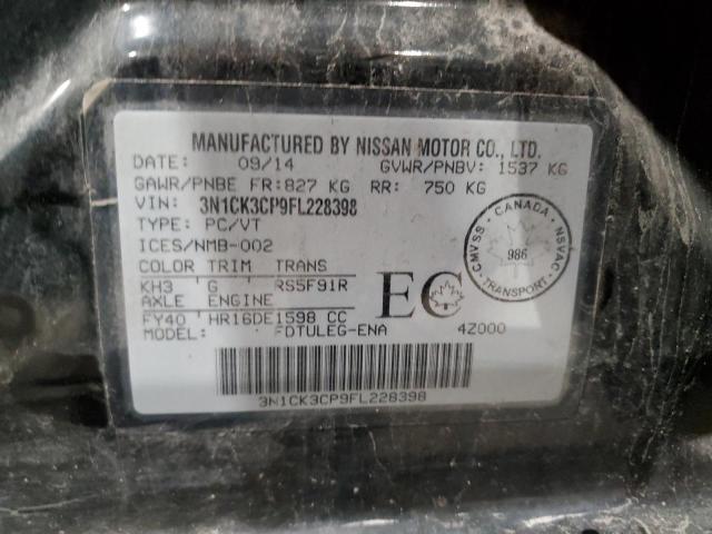 2015 NISSAN MICRA 3N1CK3CP9FL228398