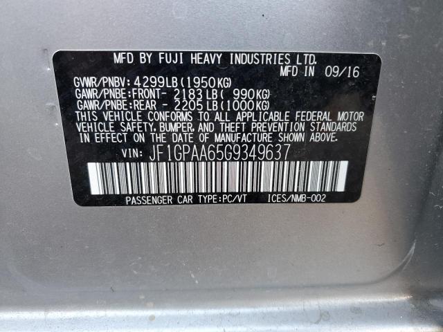 2016 SUBARU IMPREZA #3298254025