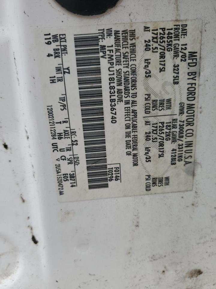 Lot #3297103514 2003 FORD EXPEDITION