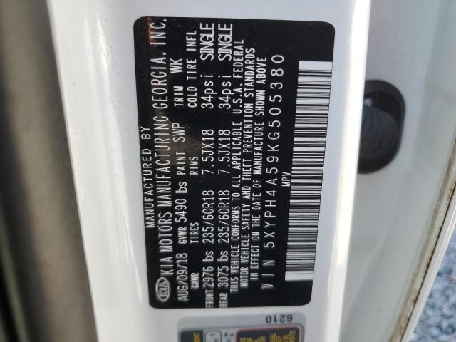 2019 KIA SORENTO EX 5XYPH4A59KG505380