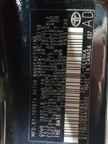 2016 TOYOTA COROLLA L 2T1BURHE8GC697595