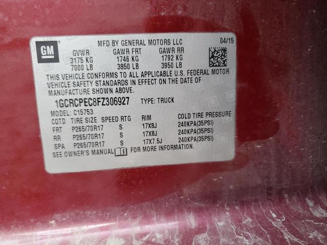 2015 CHEVROLET SILVERADO C1500 - 1GCRCPEC8FZ306927