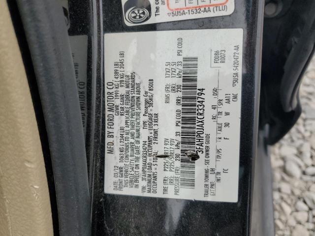 2012 FORD FUSION SEL - 3FAHP0JAXCR334794