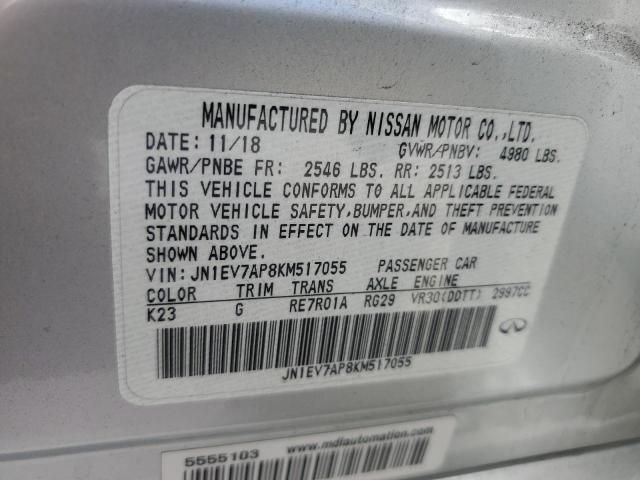 2019 INFINITI Q50 LUXE - JN1EV7AP8KM517055