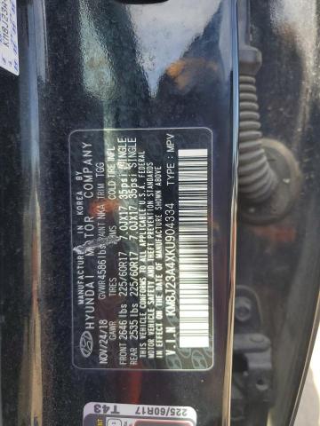 2019 HYUNDAI TUCSON SE KM8J23A4XKU904334