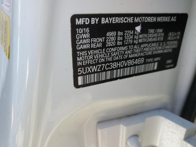 2017 BMW X3 SDRIVE2 5UXWZ7C38H0V86469