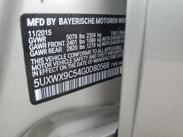 2016 BMW X3 XDRIVE2 5UXWX9C54G0D80568