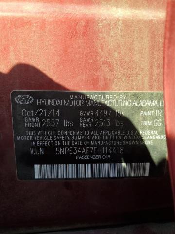 2015 HYUNDAI SONATA SPO - 5NPE34AF7FH114418