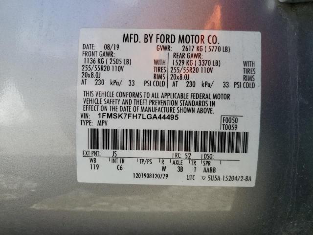 2020 FORD EXPLORER L 1FMSK7FH7LGA44495