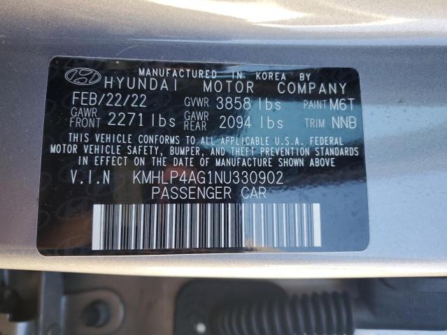 2022 HYUNDAI ELANTRA LIMITED - KMHLP4AG1NU330902
