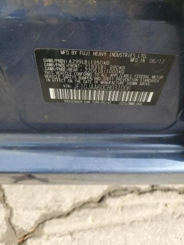 2012 SUBARU IMPREZA #3293317421