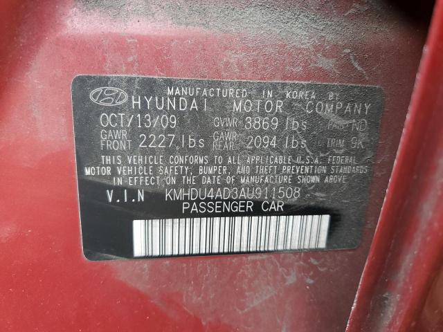 2010 HYUNDAI ELANTRA BL - KMHDU4AD3AU911508