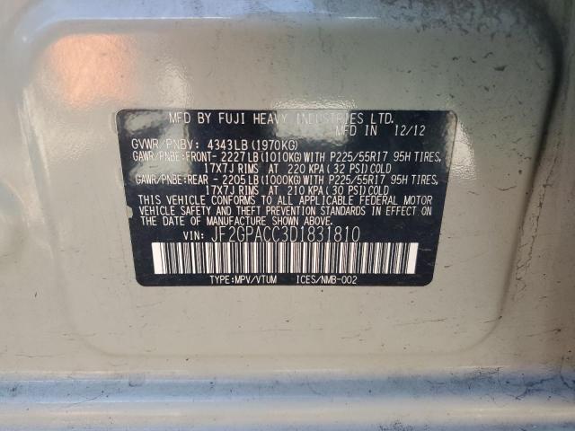 2013 SUBARU XV CROSSTR #3292867571