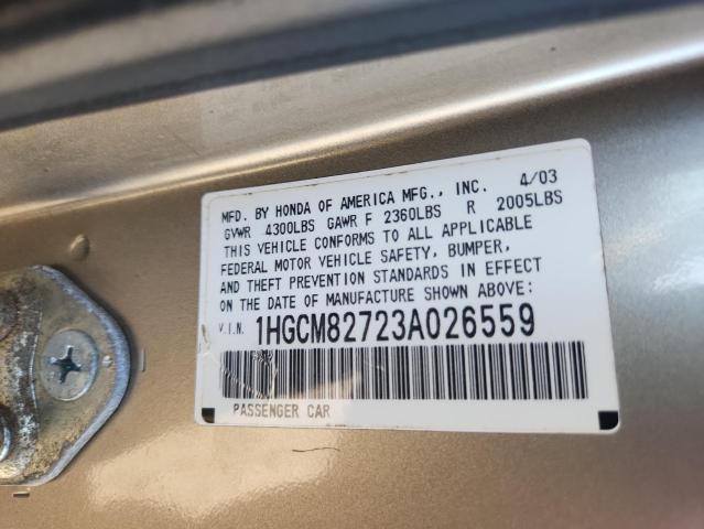 2003 HONDA ACCORD EX #3289056362