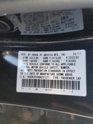 2017 HONDA ACCORD SPO - 1HGCR2F5XHA231271