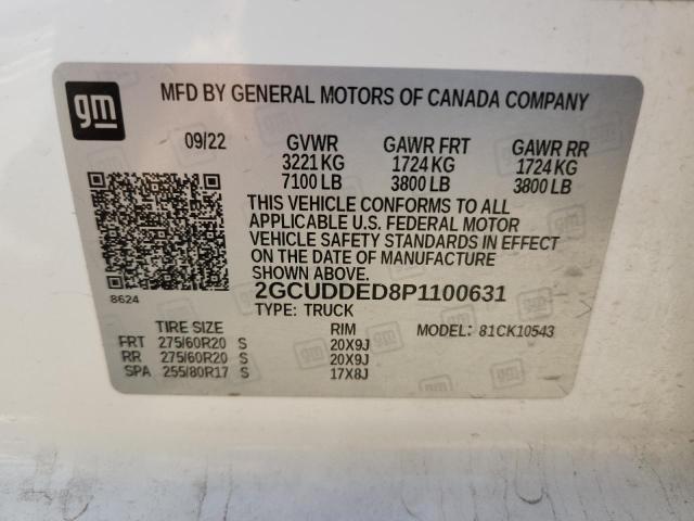 2023 CHEVROLET SILVERADO - 2GCUDDED8P1100631