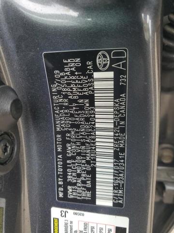 2010 TOYOTA COROLLA BA - 2T1BU4EE8AC240493