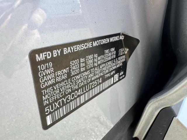 2020 BMW X3 SDRIVE3 5UXTY3C04LLU72514