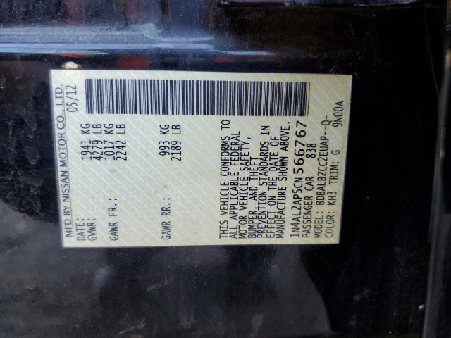 2012 NISSAN ALTIMA BAS - 1N4AL2AP5CN566767