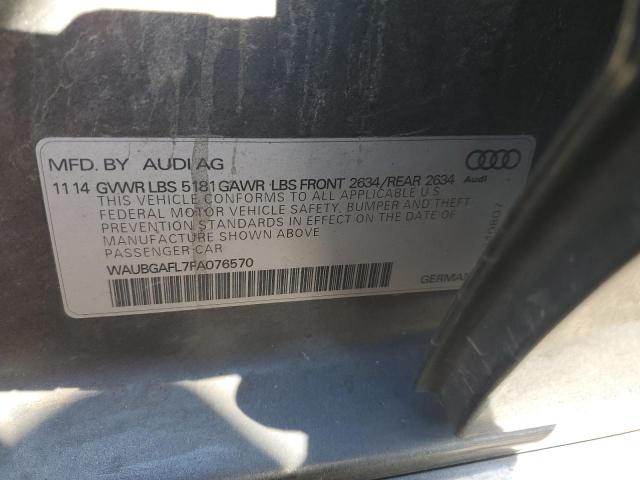 2015 AUDI S4 PREMIUM WAUBGAFL7FA076570