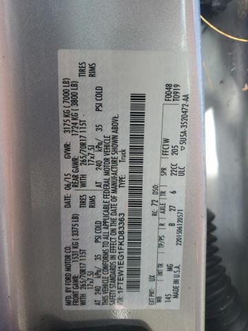 2015 FORD F150 SUPER - 1FTEW1EG1FKD83363