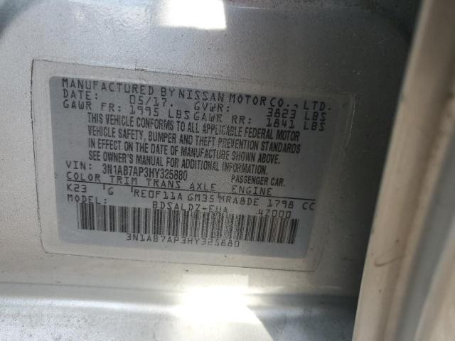 2017 NISSAN SENTRA S - 3N1AB7AP3HY325880